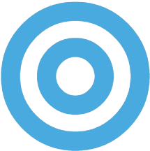 Blue target icon for precise concrete work from Jacksonville Concreters
