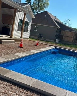 Custom concrete pool deck in Jacksonville, NC
